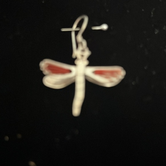 Vintage 925 Silver Plated ‘Market’ Set Of Dragon Fly Necklace & Earrings - Picture 5 of 10